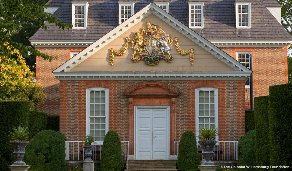 Governor’s Palace building on Colonial Williamsburg property.