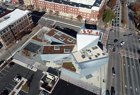  Rooftop view of VCU ICA in Richmond, Virginia.