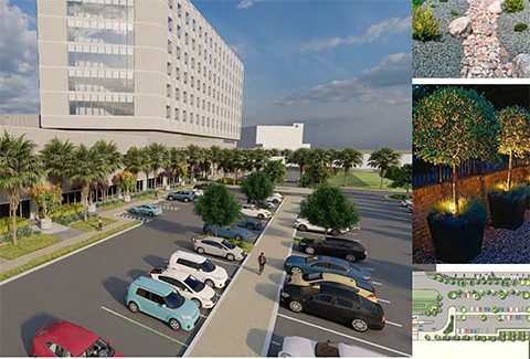 Parking area rendering of the MCC in Tampa