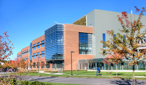 Bristol Myers Squibb exterior view of the biologic research and development building 