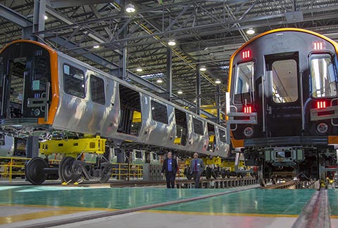 China Rail Cars in new assembly plant.