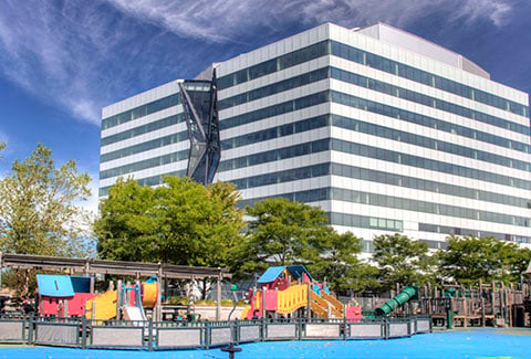 Playground outside of Education First in Cambridge, Massachusetts.