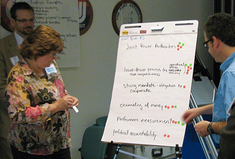 Participants in a public meeting for PANYNJ regional goods movement.