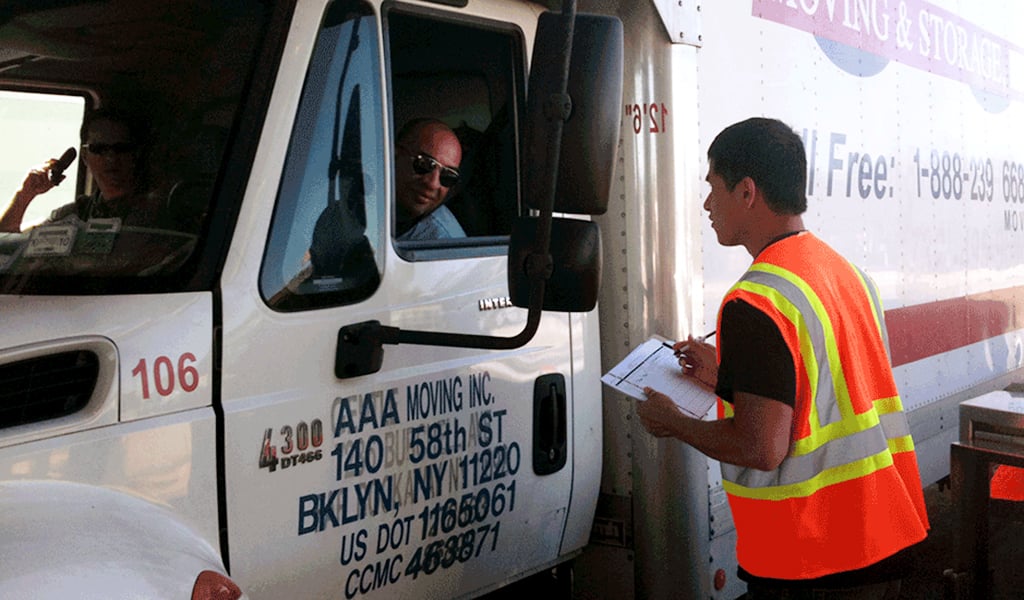 Survey conducted to gather information on commercial truck travel for PANYNJ.