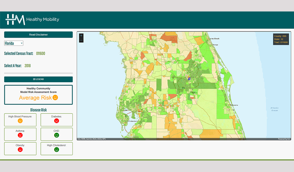 Healthy Mobility Model correlates big data for community health design.