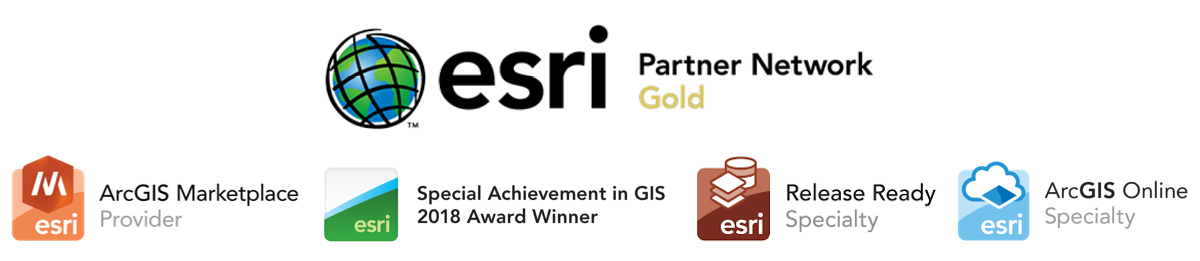 esri Partners Network Gold logos