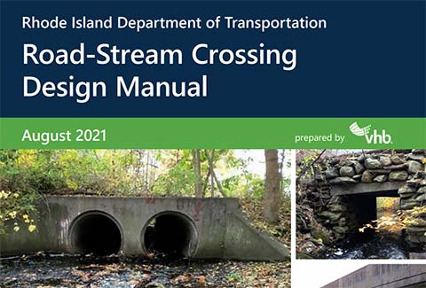 Cover design of RIDOT’s Road-Stream Crossing Design Manual.