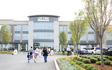 Grand opening of Life Time Athletic Club in Burlington, Massachusetts.