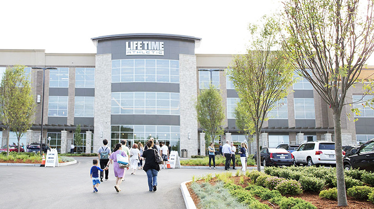 Grand opening of Life Time Athletic Club in Burlington, Massachusetts.