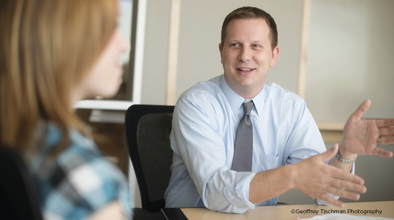 David Wortman working in the Hauppauge office