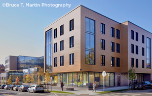 Exterior view of Brown University’s new Health and Wellness Center and Residence Hall