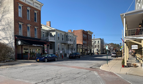 Crosswalk in downtown Ballston Spa. 